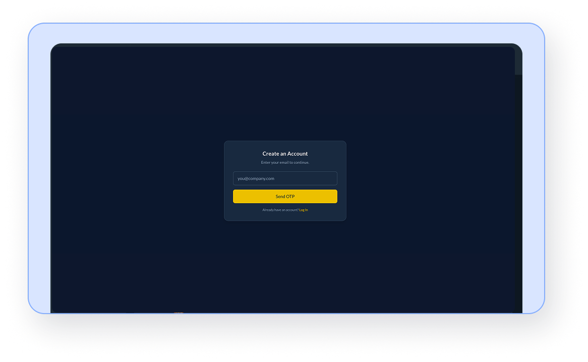 Step 1: Join FoodFlick (Dark Mode) - Restaurant operating system